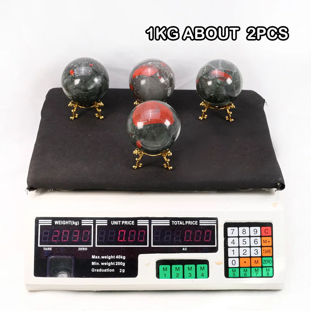 Custom Large Small Blood Stone Crystal Spheres Healing Crystal Spheres for Unique Home Decor and Wellness