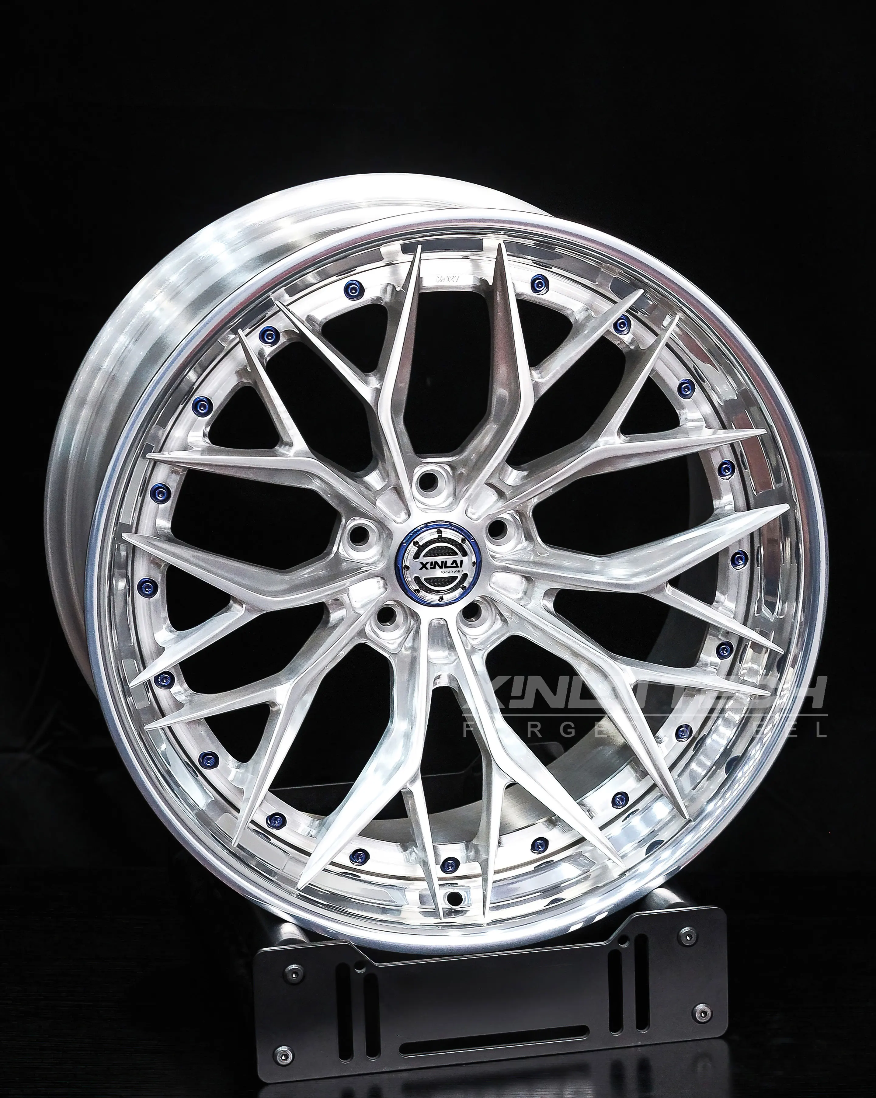 XL Wheels 5x112 5x114.3 5x120 Two Piece Silver Polished Brusded Deep Dish Deep Lip Concave Custom Forged Wheels Car Alloy Rim - Image 4