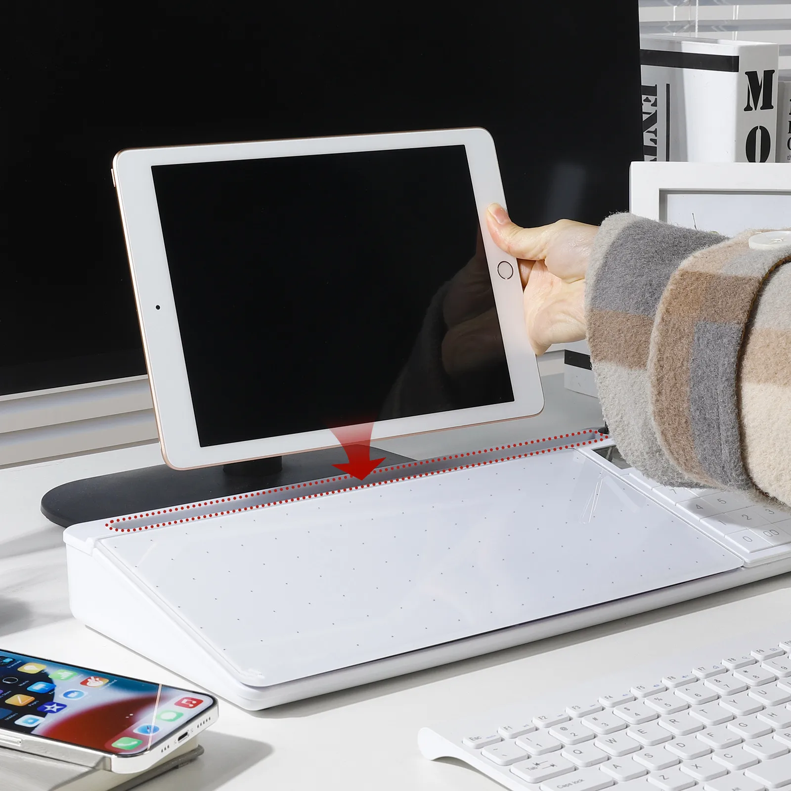 Office Desk Organizer Whiteboard With Calculator Pens For Accessories