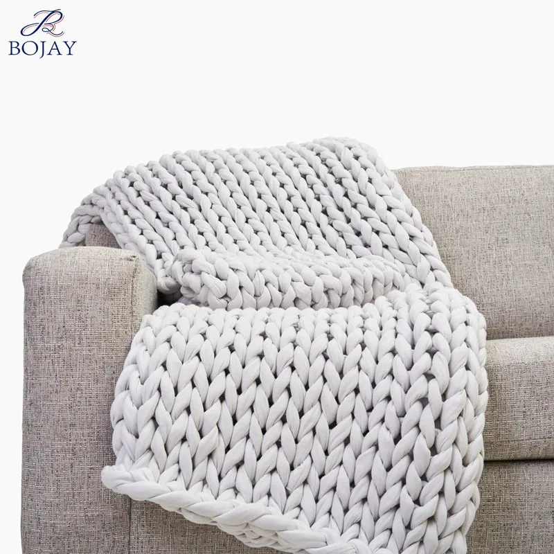Утяжеленное одеяло из мягкого хлопка толстое вязаное охлаждающее