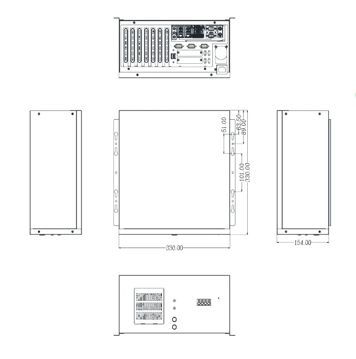 oem fanless industry pc box aluminium alloy embedded computer for intelligent transportation638-4