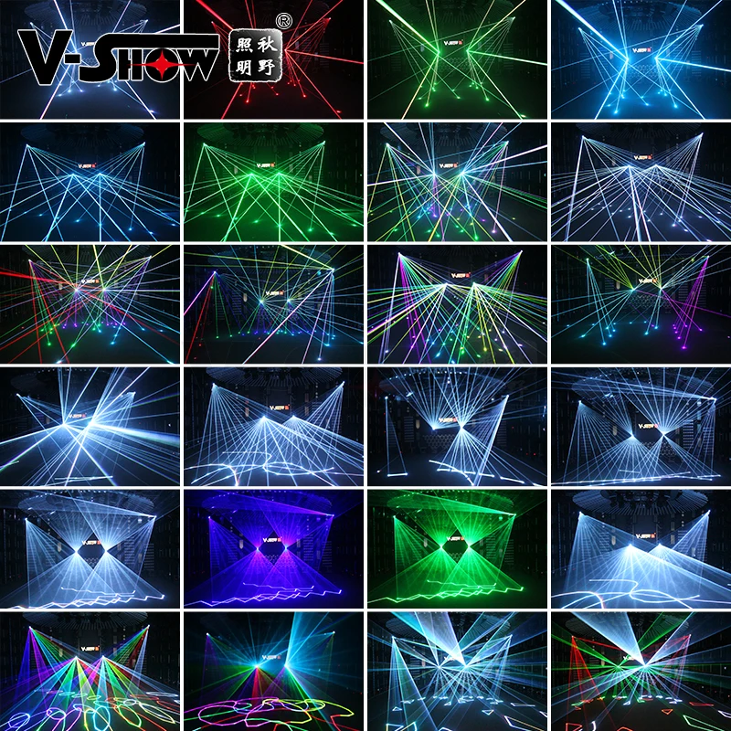 VSHOW 3w RGB Laser Light Animation Laser Projector Disco Stage Lighting Laser Show