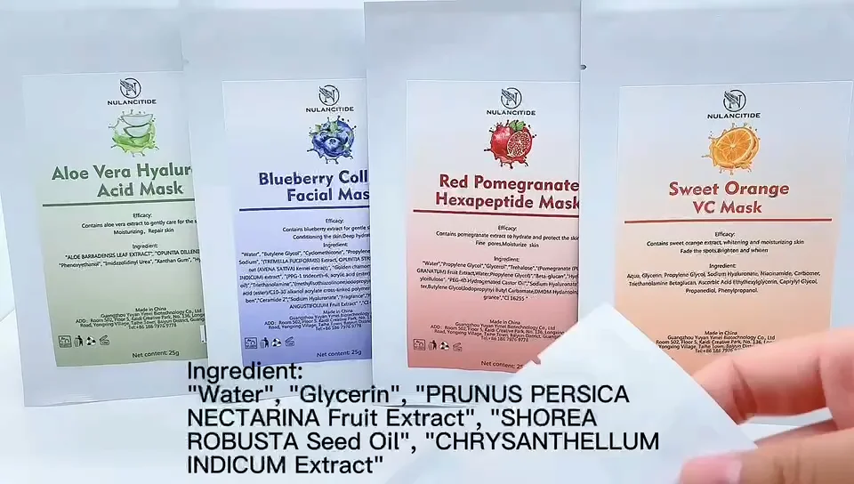 Custom Natural Organic Face Mask Korean Moisturizing Facial Fruits Mask