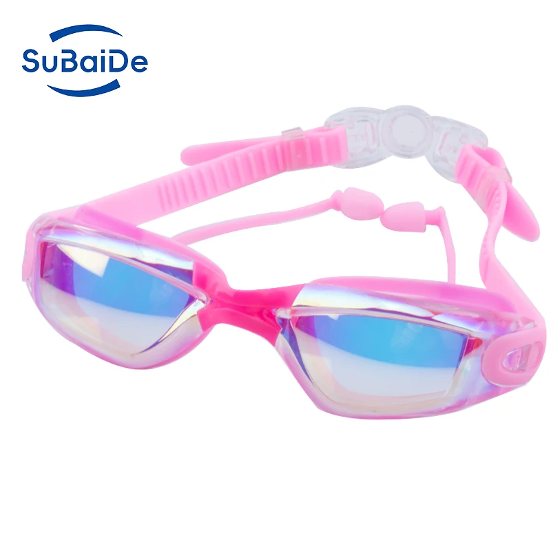 Mirrored Swimming Glasses Fashion Trendy Style UV400 Professional Swimming Goggles Bulk For Women_desvips.com