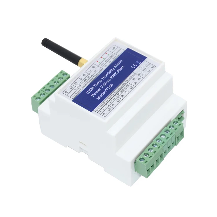 GSM T200 Temp Humidity Alarm System with Power Failure SMS Alert Feature  2G