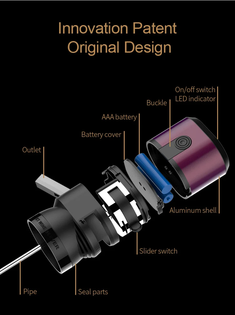 Hot Selling Electric Aerator Automatic Wine Aerator Wine Decanter details