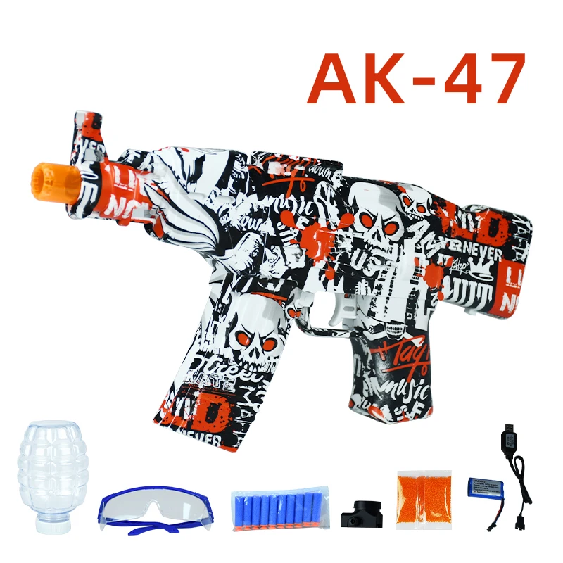 New Pattern Fully Automatic Gel Water Gun Pistol Ak47 Uzi M416 M4 Ammo