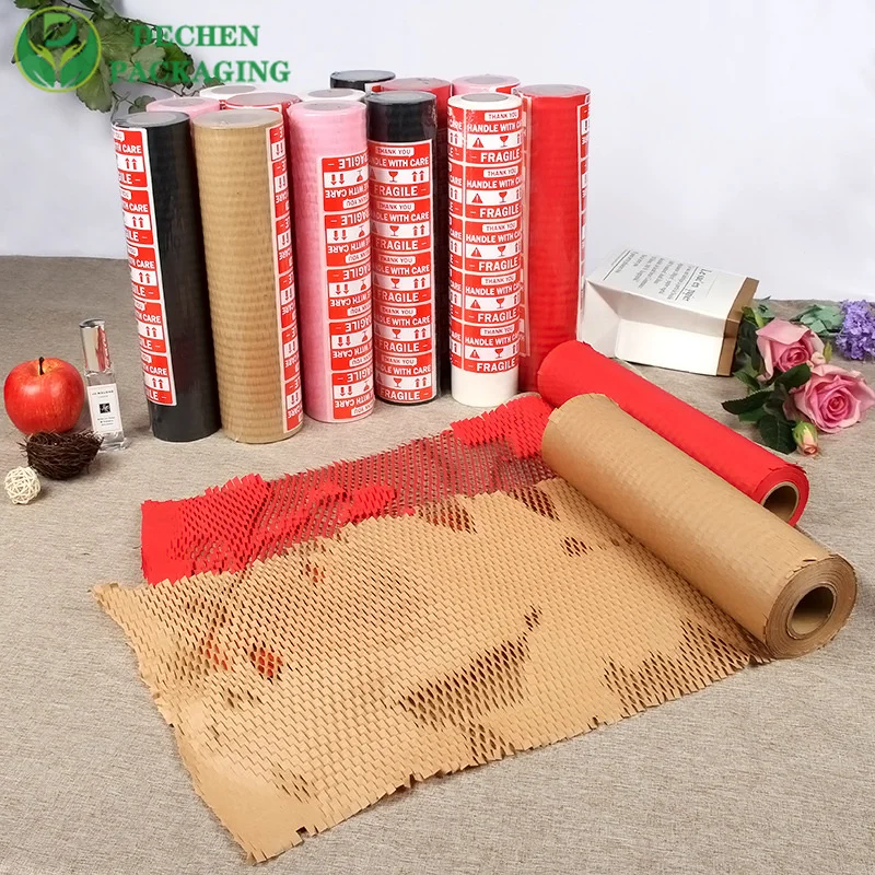 Papier bulle envelopper Kraft foin d'abeille papier coussinage rouleau