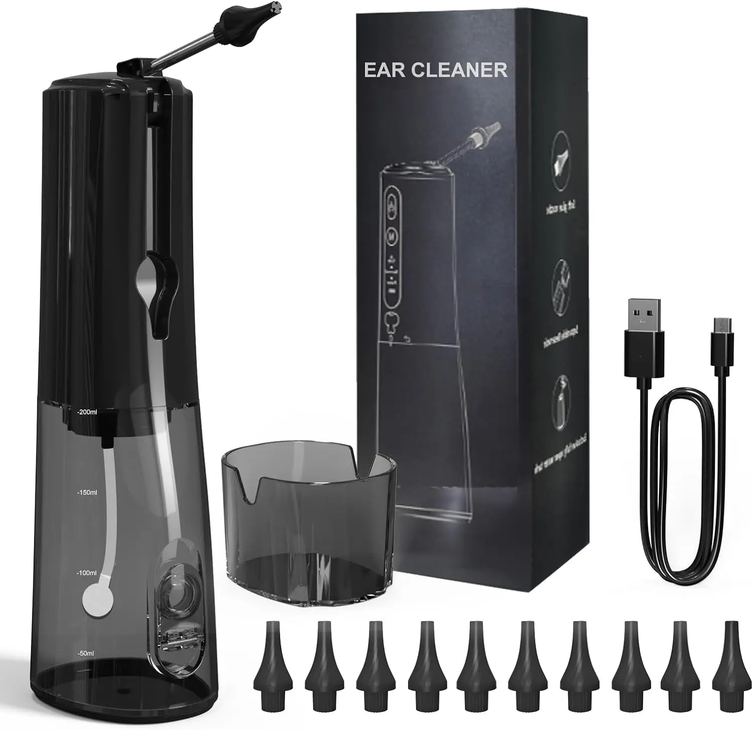 3 Mode Safe and  Effective Water Powered Ear Wax Removal Electric Ear Wax Removal Tool Kit