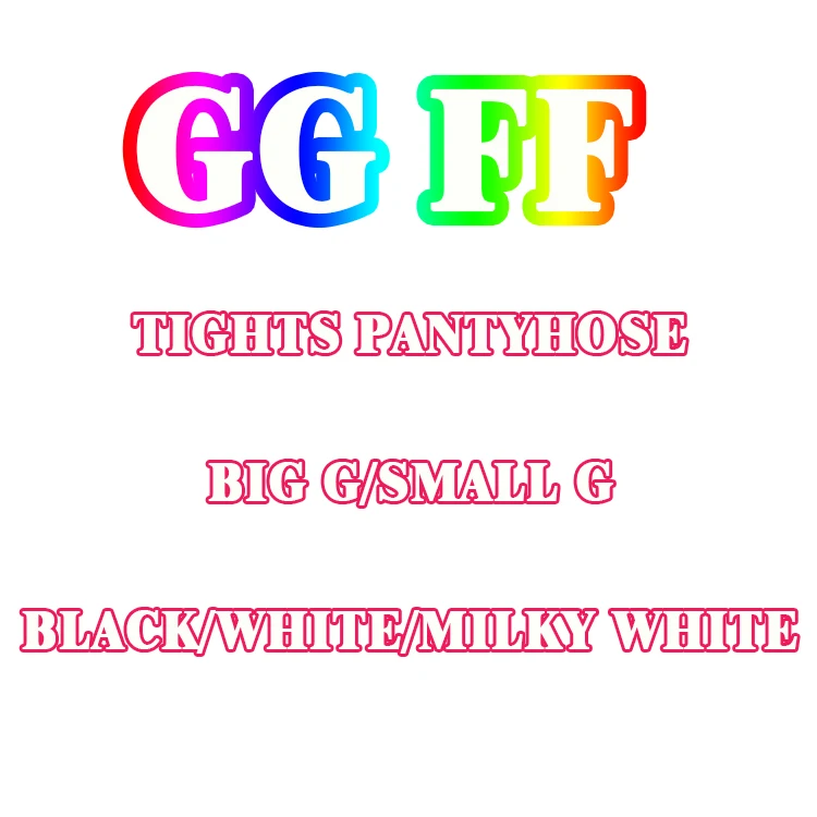 GG Logo Large Letter Tights Stockings White