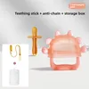 Champagne pink + Teething stick + anti-chain + storage box