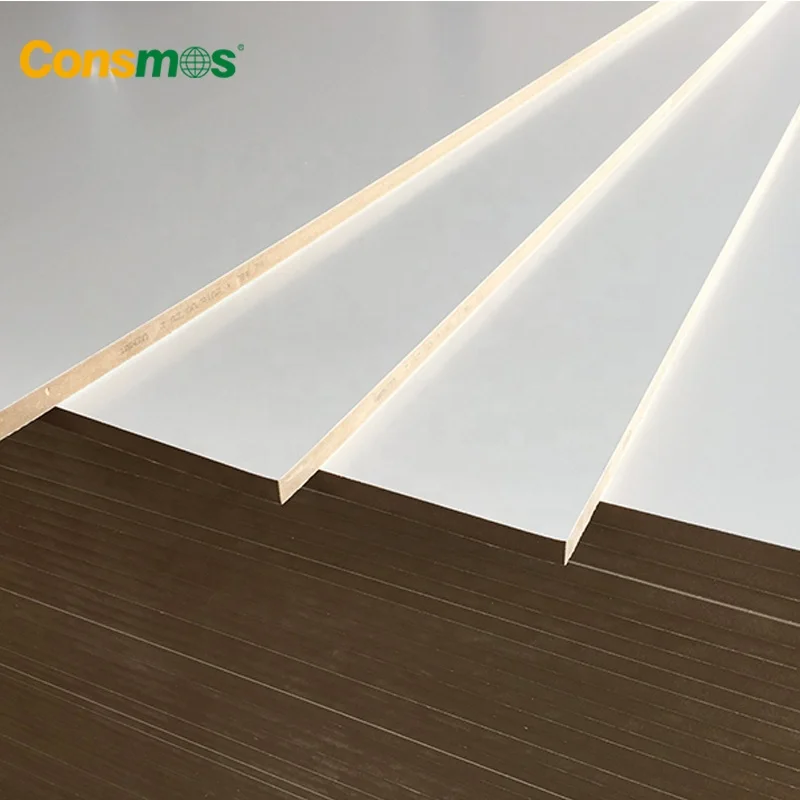 1220x2440mm Both Sides Melamine Mdf 18mm White Coloured Mdf Board