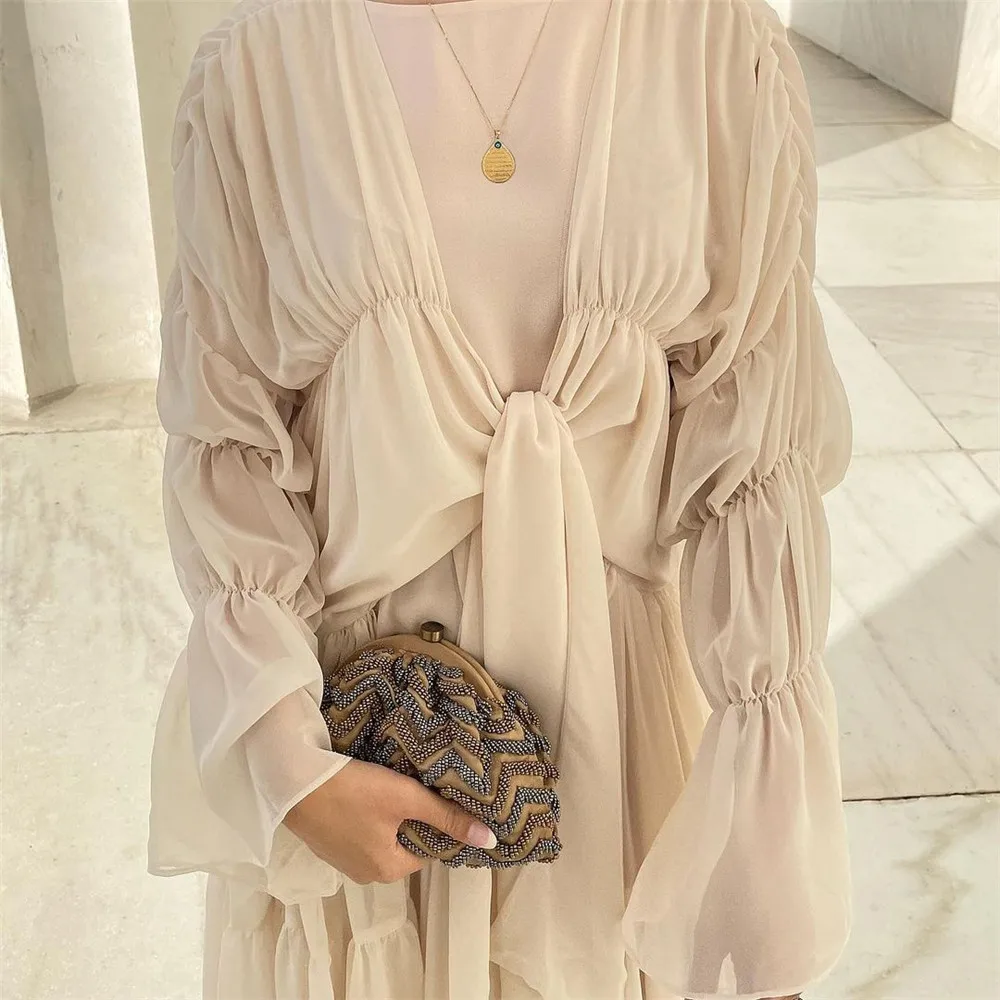 Shop Our New Arrival Abaya Dress with Loose Puff Sleeves