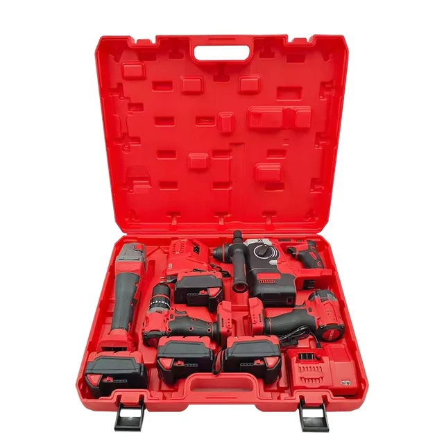 NEOBRISKEN Professional DIY Battery-Powered Tool Set Includes Battery-Powered Pick Drill Hammer Cutting Machine Brushless Motor