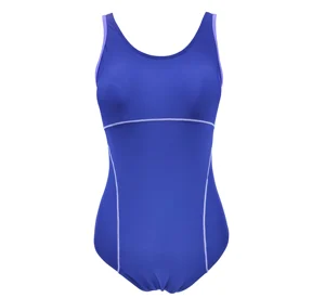 Wholesale Conservative Triangle Race Swimsuit Beachwear for Female Solid One Piece Women's Sports Swimwear Bathing Suit