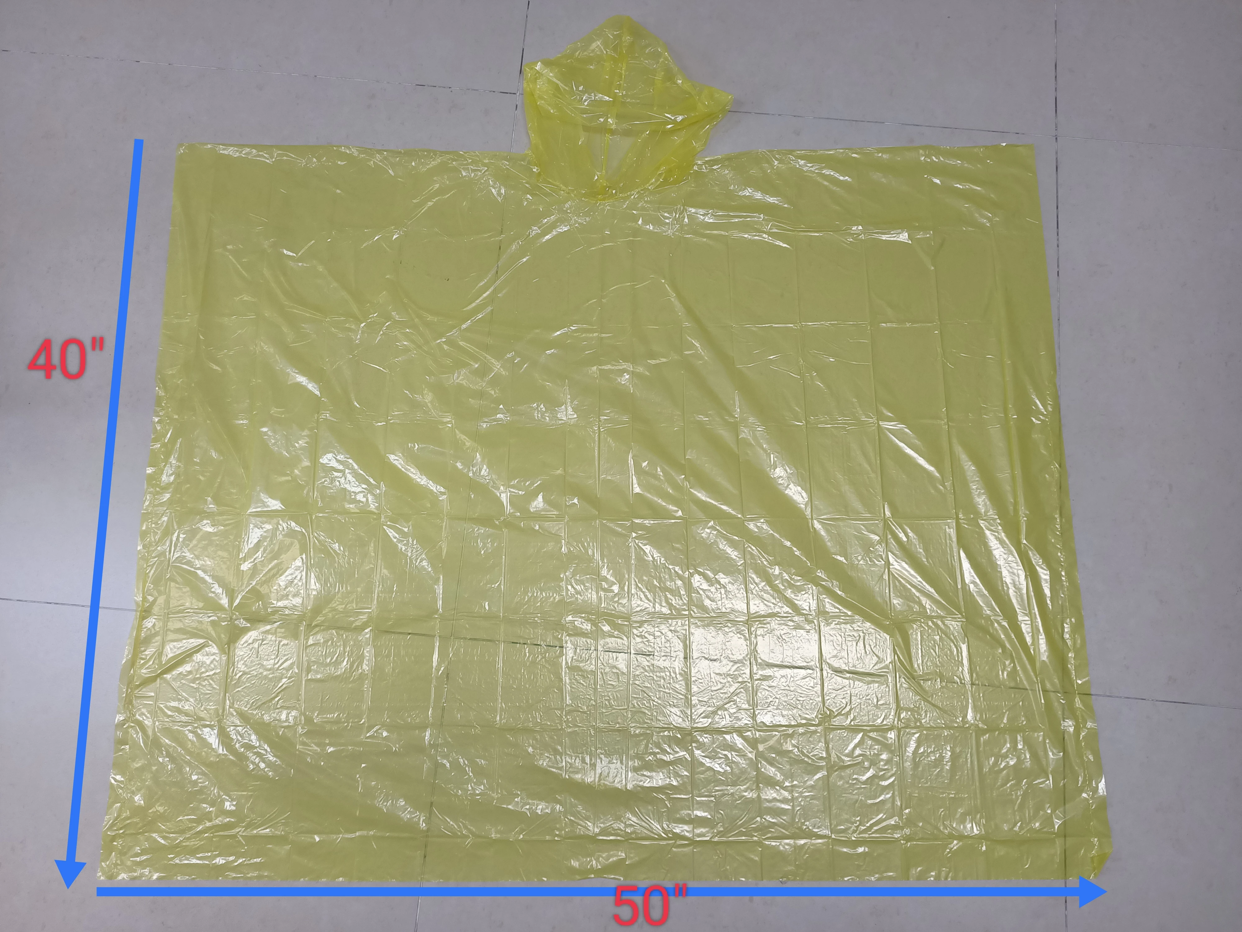 Disposable PE Rain Coat Red Rain Poncho ultra Light Plastic Raincoats for  Promotion