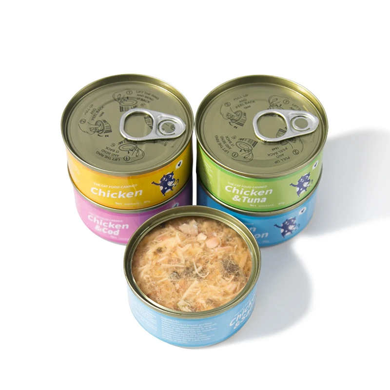 Wholesale Canned Cat Food 85g Multiple Flavors Cat Can Food High Protein  Private Label Cat Food Wet Can