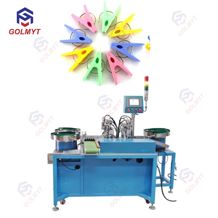 Fully Automatic Clothes Peg Clips Assembly Machine Clothespins Machine