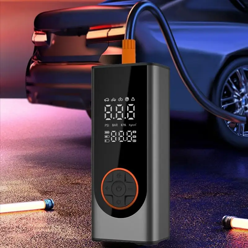 Metal Shell Cordless Air Compressor Tire Inflators 6000mAh Portable Digital Electric Air Pump for Car Bicycle Motorcycle Ball - view 6