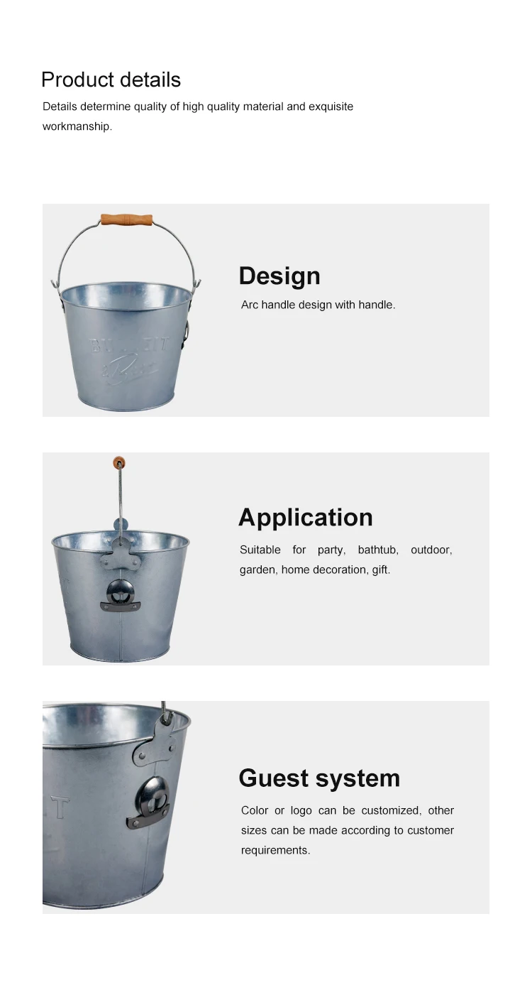 Wholesale Round Metal Beer Ice Buckets With Handle Buy Beer Buckets