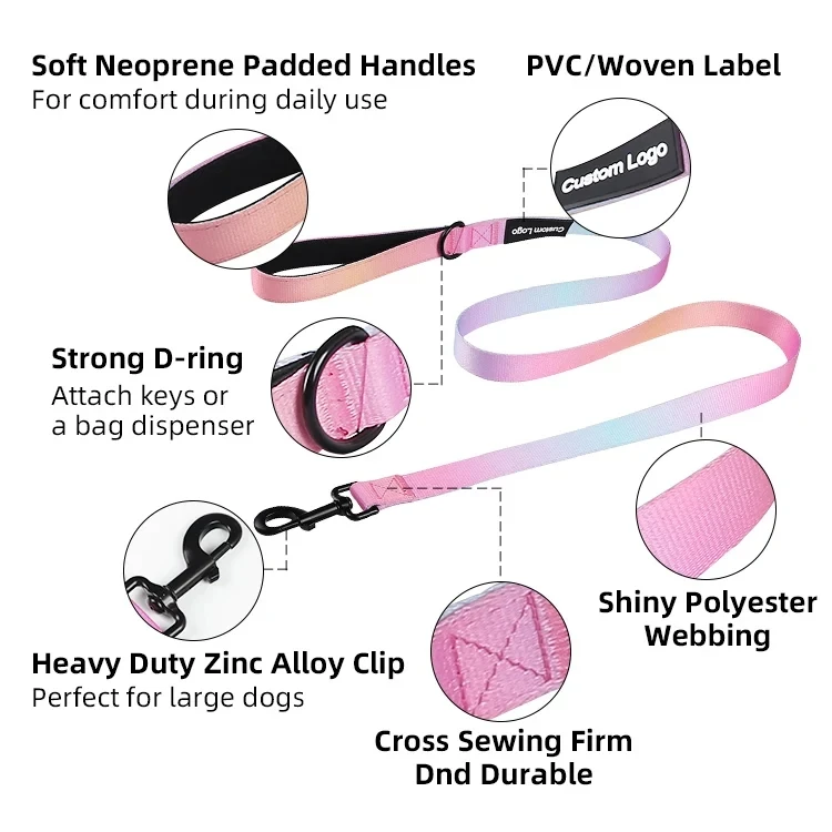 Manufacturer Low Moq Custom Logo Dog Lead Designer Training Cat Dog Pet