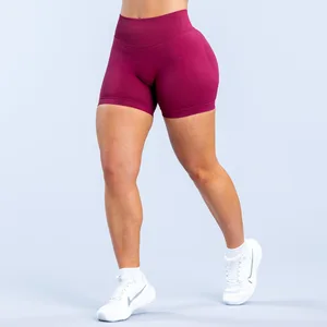 Seamless and Loose High Waisted Sports Shorts Breathable and Quick Drying Fitness Training Yoga Cycling Shorts