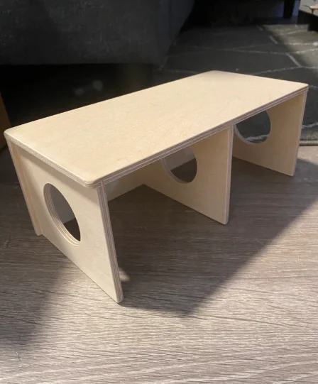 Wooden Hamster Secret Peep Shed 2-Chamber Hideout & Tunnel Exploring Toys for Syrian and Dwarf Hamster