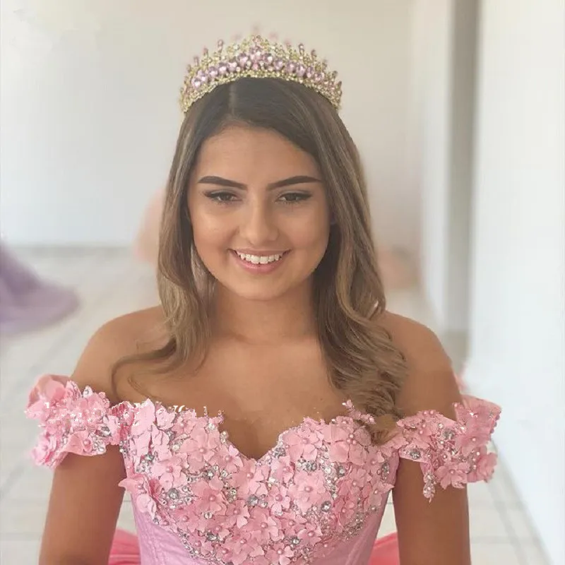 quinceanera dresses light brown Glow-in-the-Dark Princesa Quinceañera Dress PR12261 Blush/Champagne / 00 main image 1