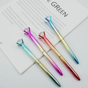 Promotional Glitter Color Multicolor Luxury Plastic Diamond Crystal 1.0MM Ball Ballpoint Pen