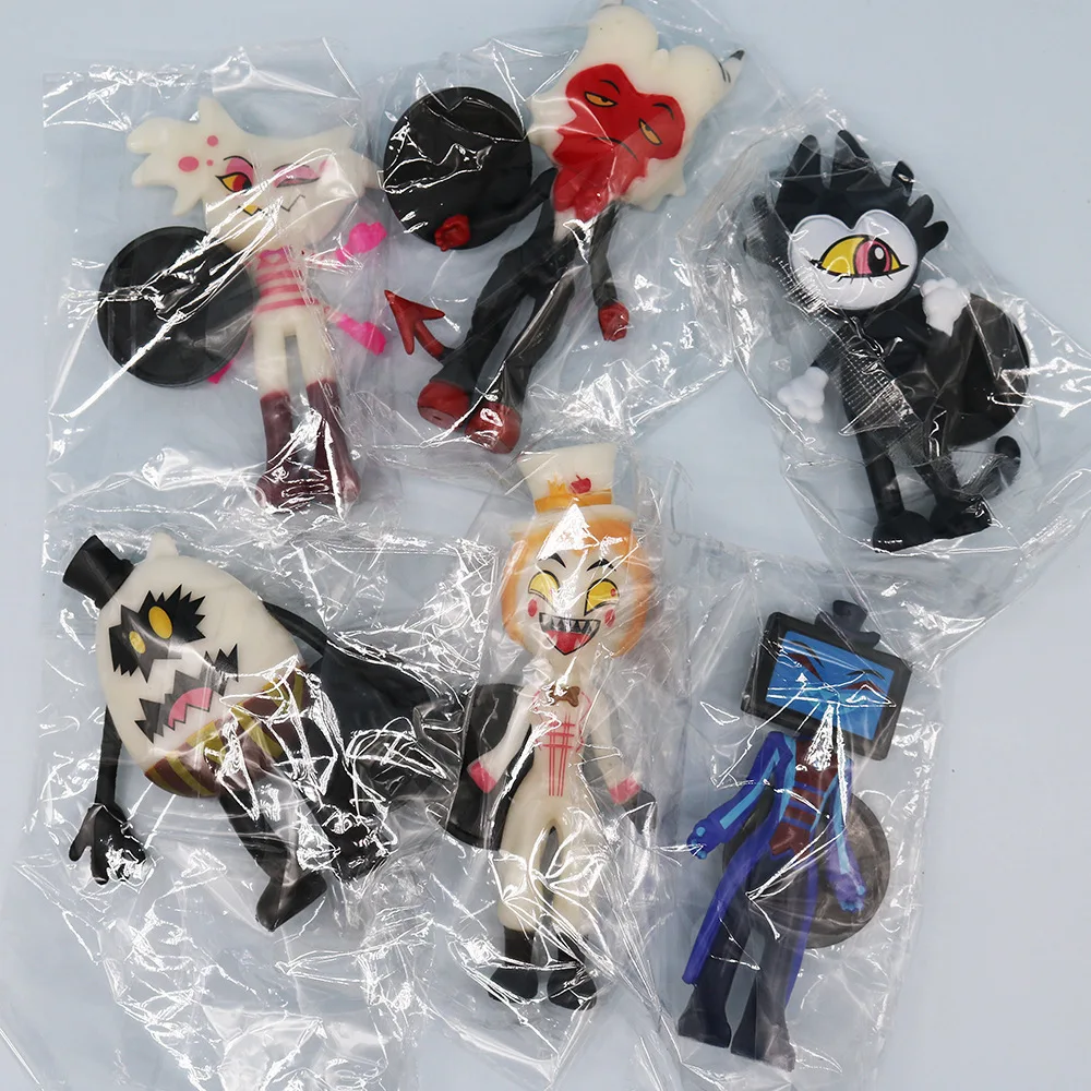 6PCS/SET the Amazing Hazbin Hotel Alastor Anime Action Figure Set