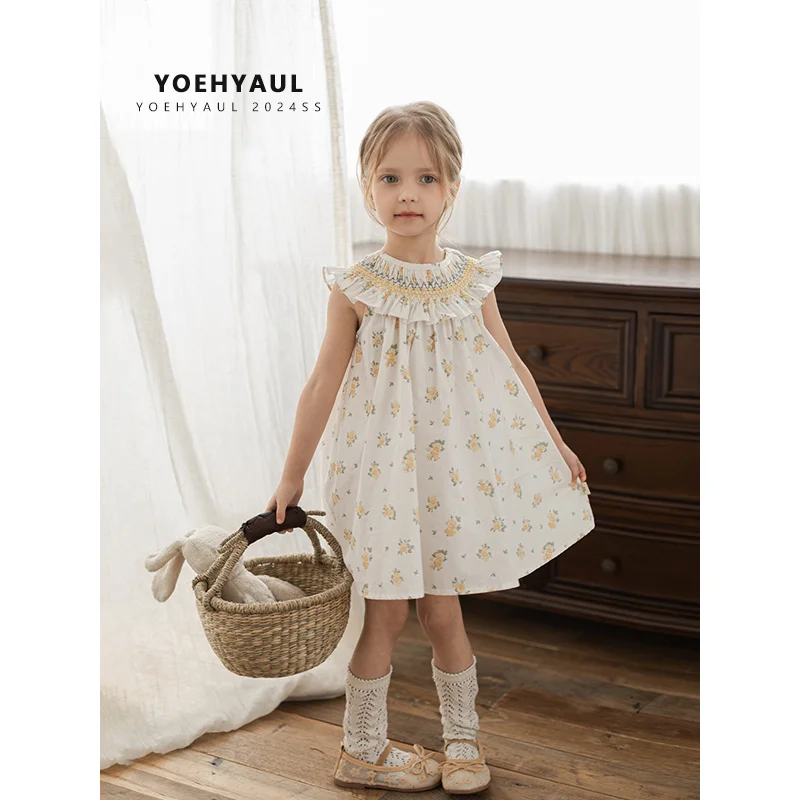 YOEHYAUL ZX0012 - Elegant 100% Cotton Sleeveless Dresses