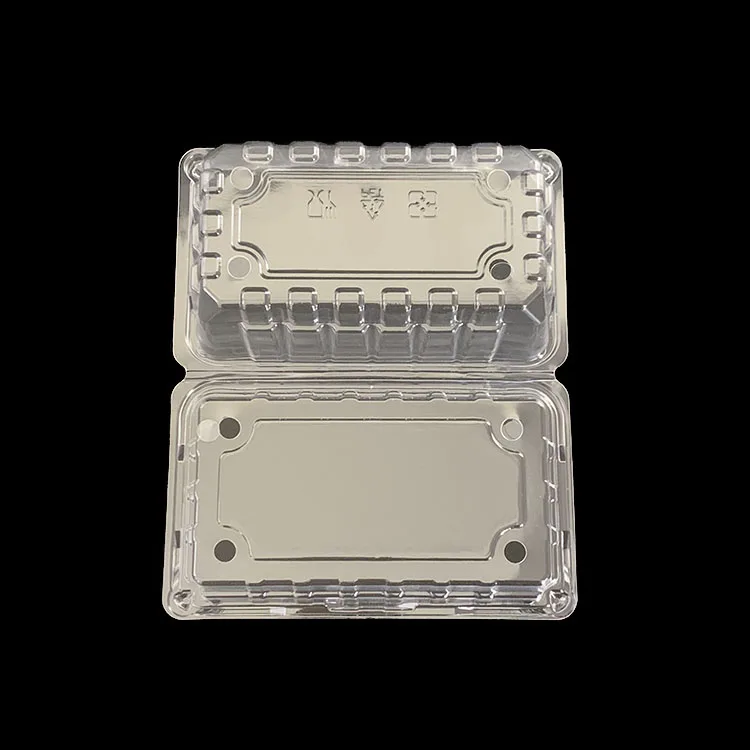 Food-Grade PET Hinged Packing Punnet High Transparency Vent Holes Extend Freshness Ideal for Fruits/Vegetables/Berries Packing