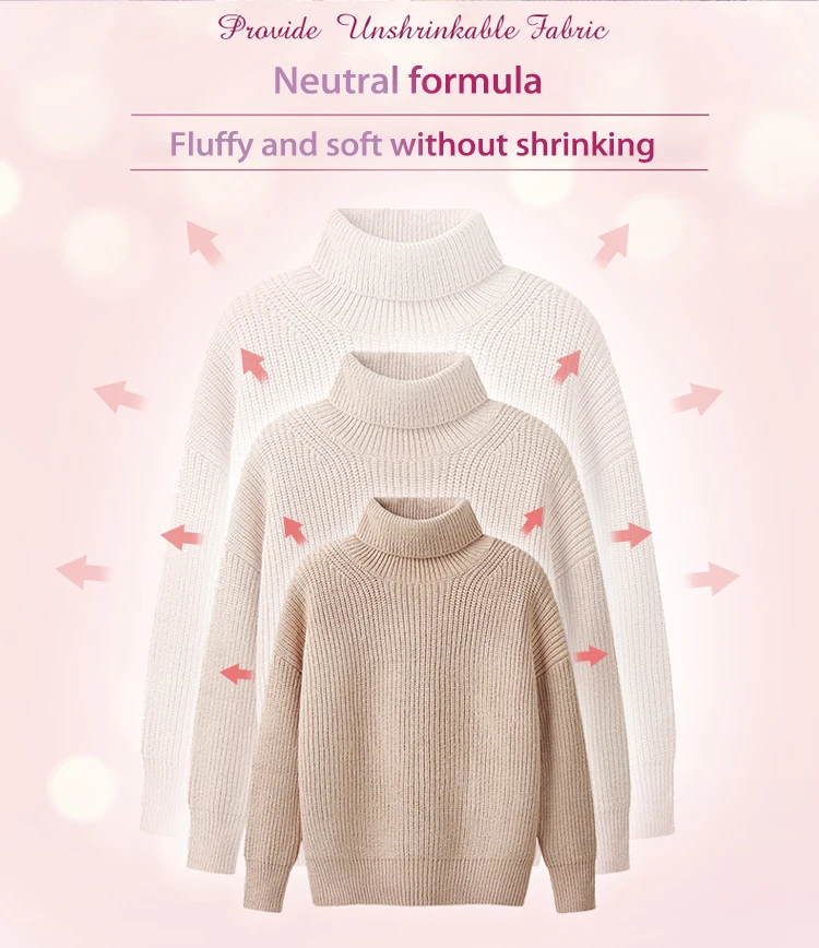 Fluffy and soft without shrinking