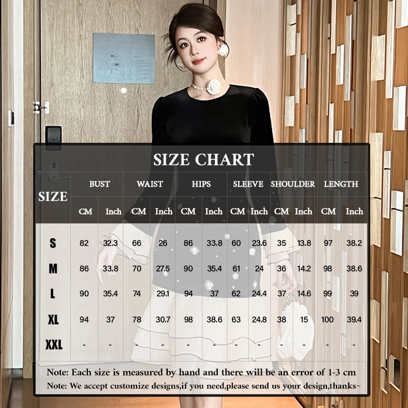 ZYHT 21574 Autumn Winter Spring Beaded Elegant Birthday Party Black Velvet Dress Ladies Long Sleeve Short Dress for Women