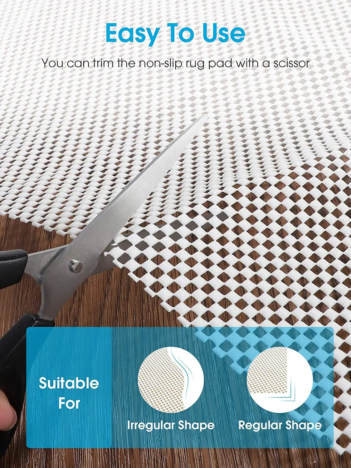 Extra Thick 8×10 Ft Non-Slip Rug Pad Underlayment - Image 3