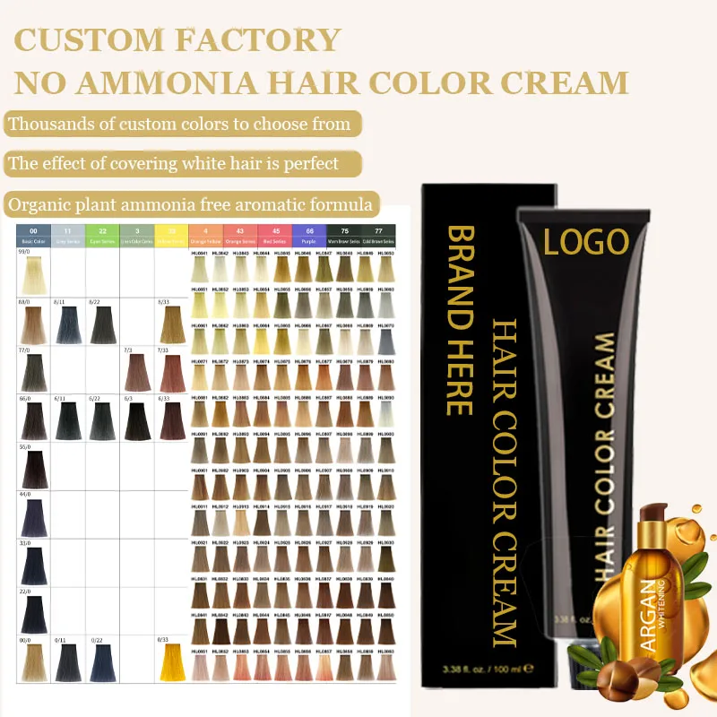 Oem Super Quality Factory Hair Color Cream Permanent Hair Dye Salon Private Label Professional
