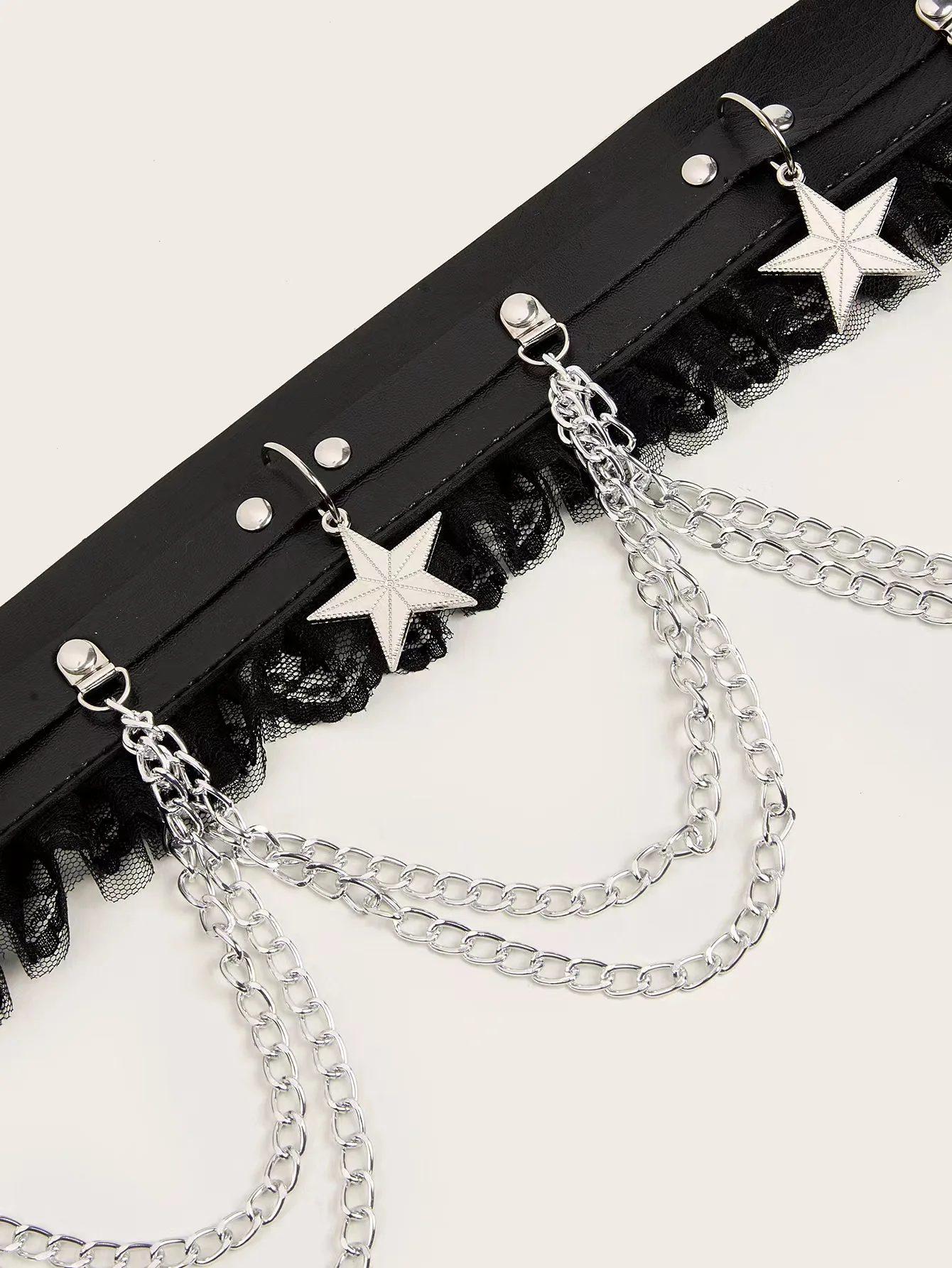 Collier Ras Du Cou Punk En Cuir Noir Avec Barre Argentée - Style Gothique Bohème - Pour Femme Et Fille