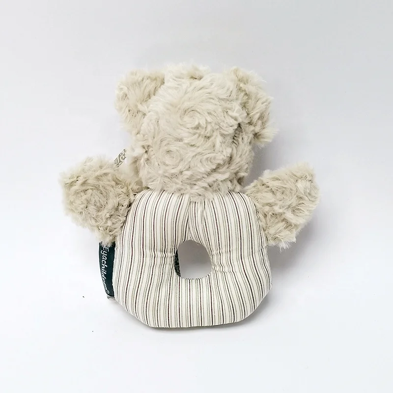 Детская погремушка в форме кролика с колокольчиком, мини-игрушка с медведем, сертификат EN71