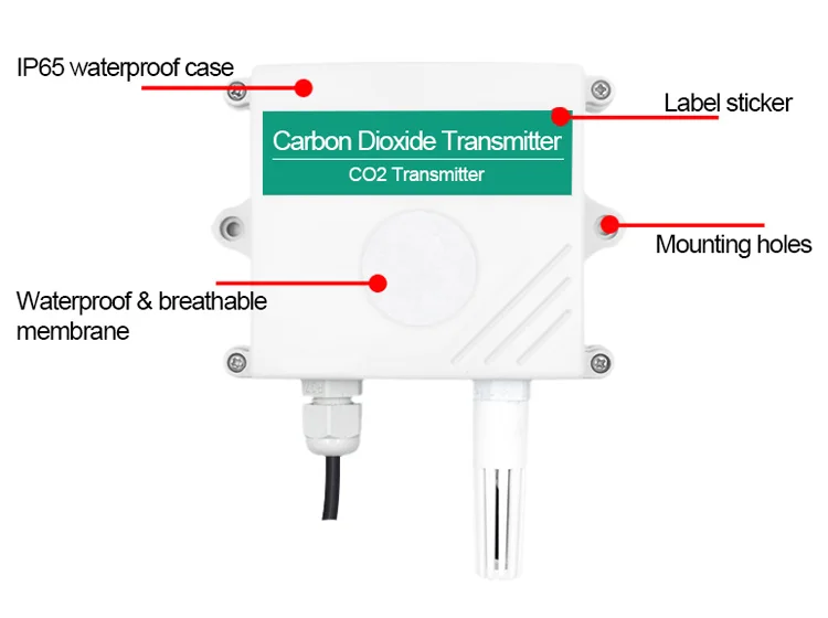 4-20 мА CO2 метр монитор диоксида углерода детектор для теплицы