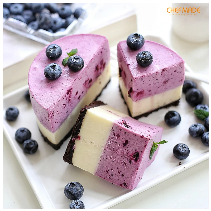 CHEFMADE WK9311 4" Round Stainless Steel DIY Baking Mold Kitchen Tools Cake Dessert Mousse Bread Candle Soap Made Silicone