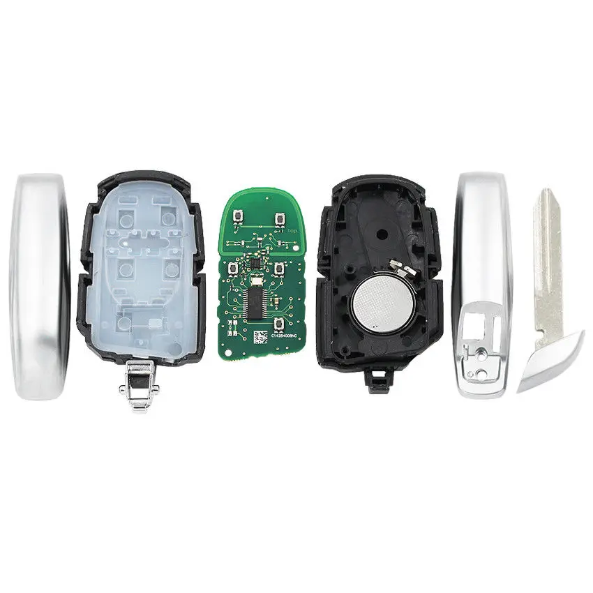 FCC : M3N-7393490 4 Button Remote Key 433.92MHz ID46 PCF7945A Chip for Maserati Ghibli Quattroporte Levante 2012-2019 WIth Logo