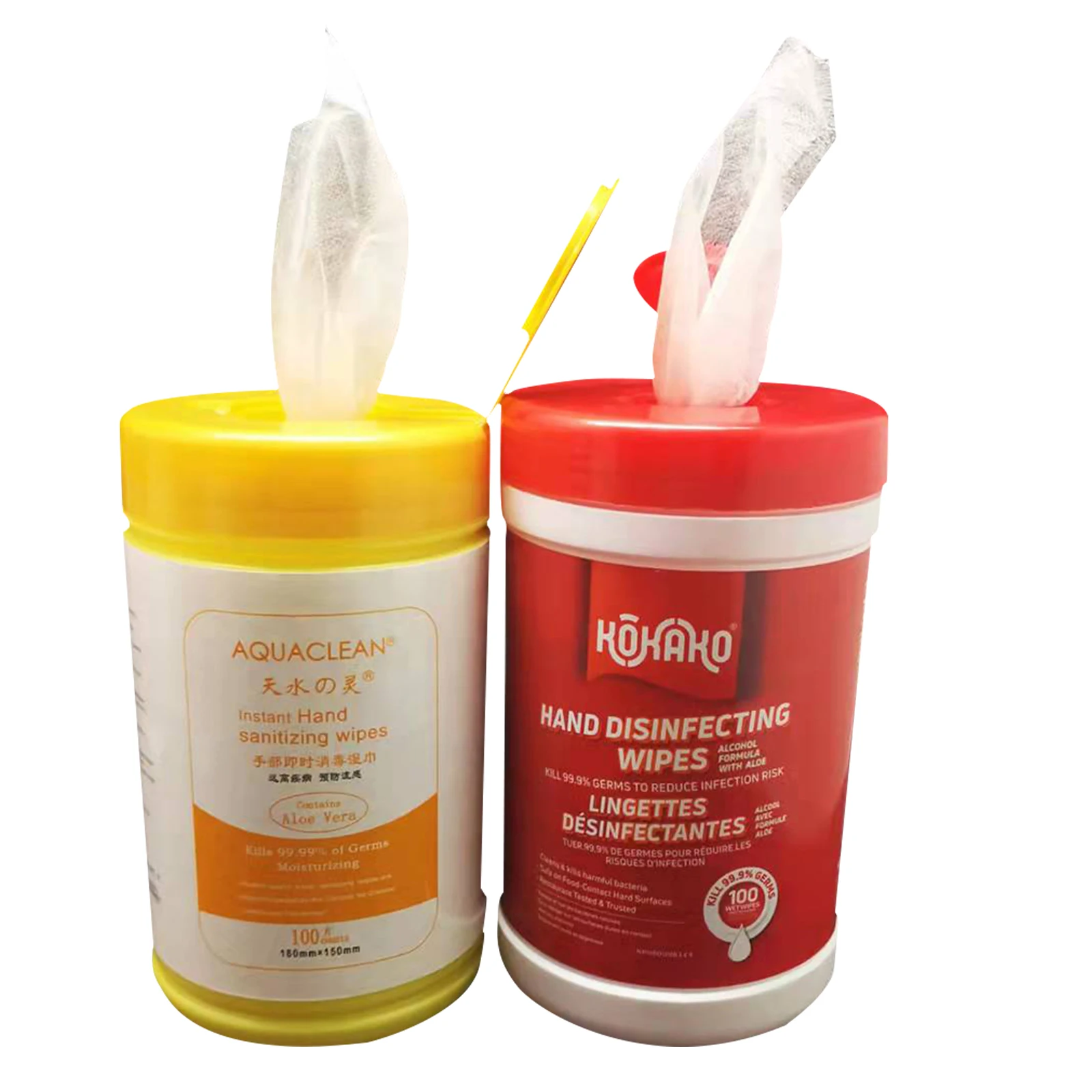 21year Factory Customized Label  Anti-bacterial Household Cleaning Wet Wipes 100pcs in Canisters Disinfecting Wipes