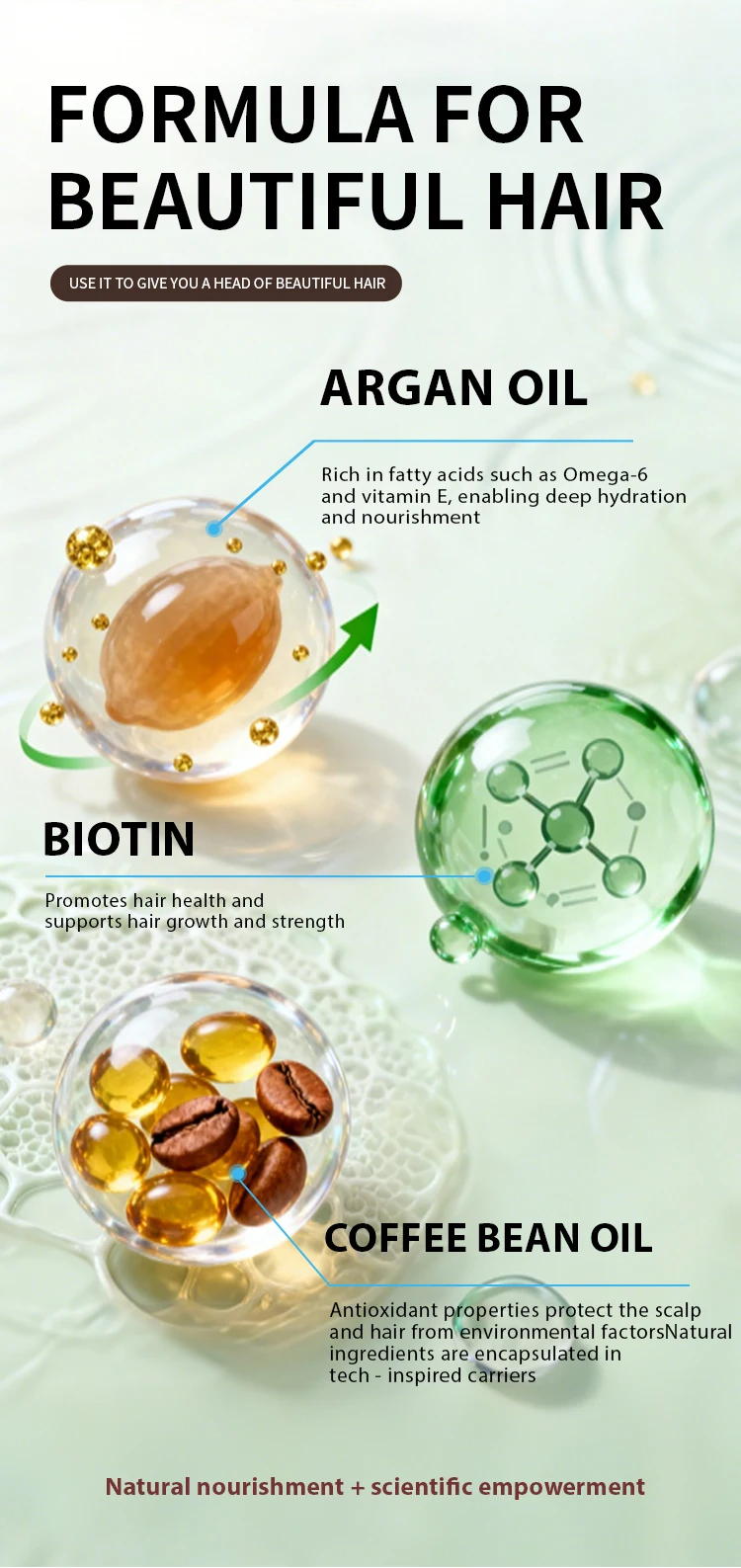 Biotin Hair Essential Oil Strengthens Moisturizes Thickens Hair Hair-Loss Prevention Dry Hair Skin Care Multi-effect(pic3)