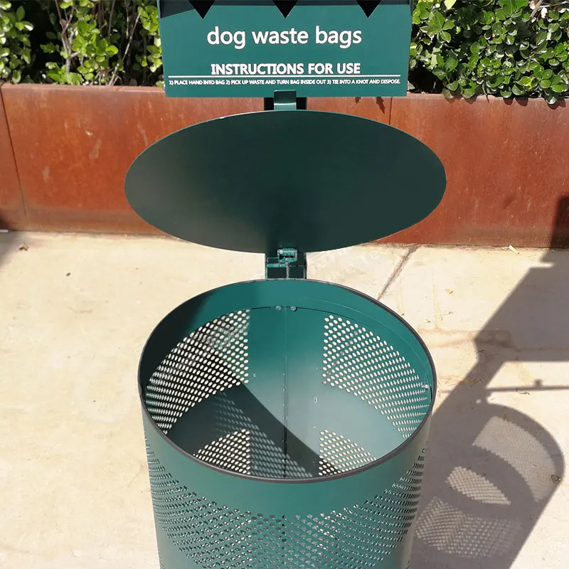Trending Irregular Shape Standing Double Outdoor Dog Waste Bin Shit Pet Stations