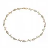 Golden white diamond tulip necklace
