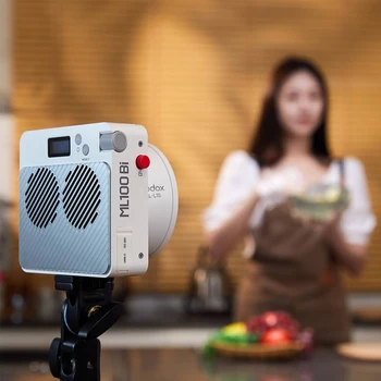 GODOX ML100Bi 100W Two Color Live Streaming Light Outdoor Night Scene Video COB Light Bead Pocket Portable Handheld Light detail image