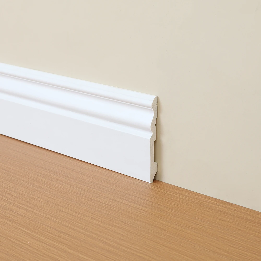 2025 New Arrival Waterproof PVC PS Skirting Board Eco-Friendly and Recyclable Skirting Flooring Accessories