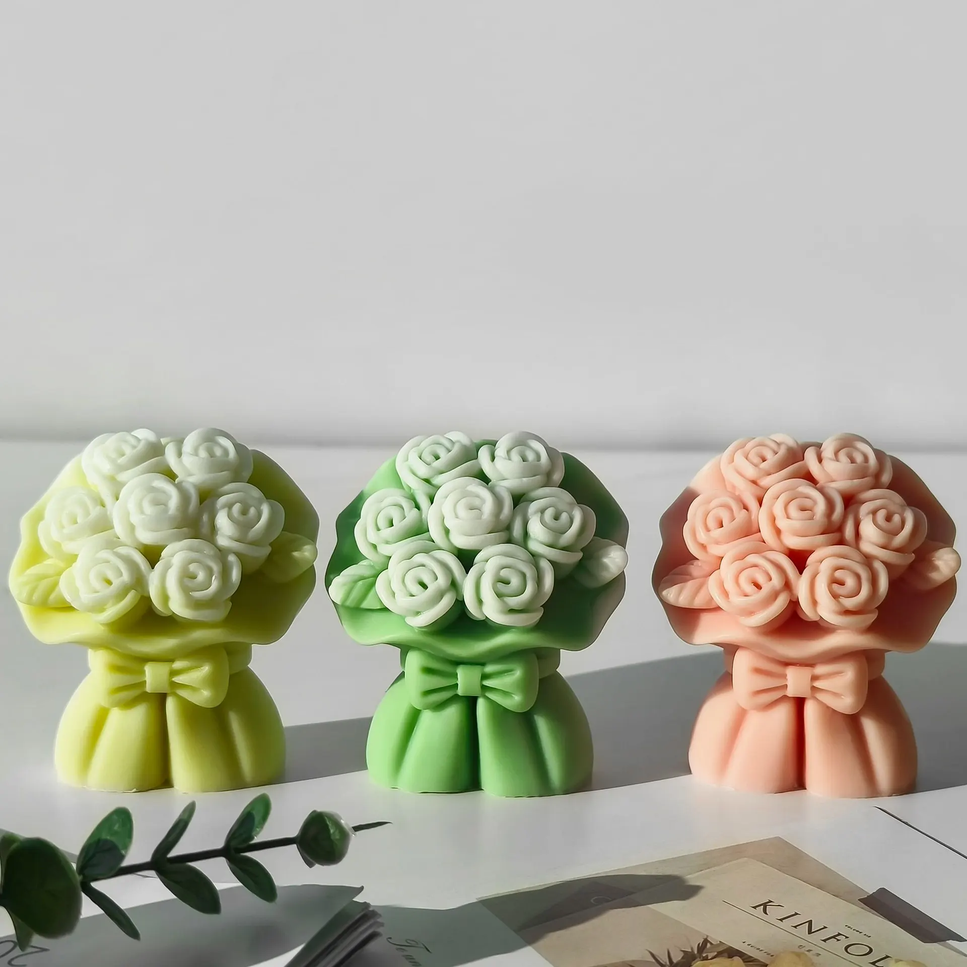 12 Pcs Flower Silicone Molds For Candle & Soap Making – Rose, Tulip, Peony 3D Molds For DIY Crafts, Valentine's Day
