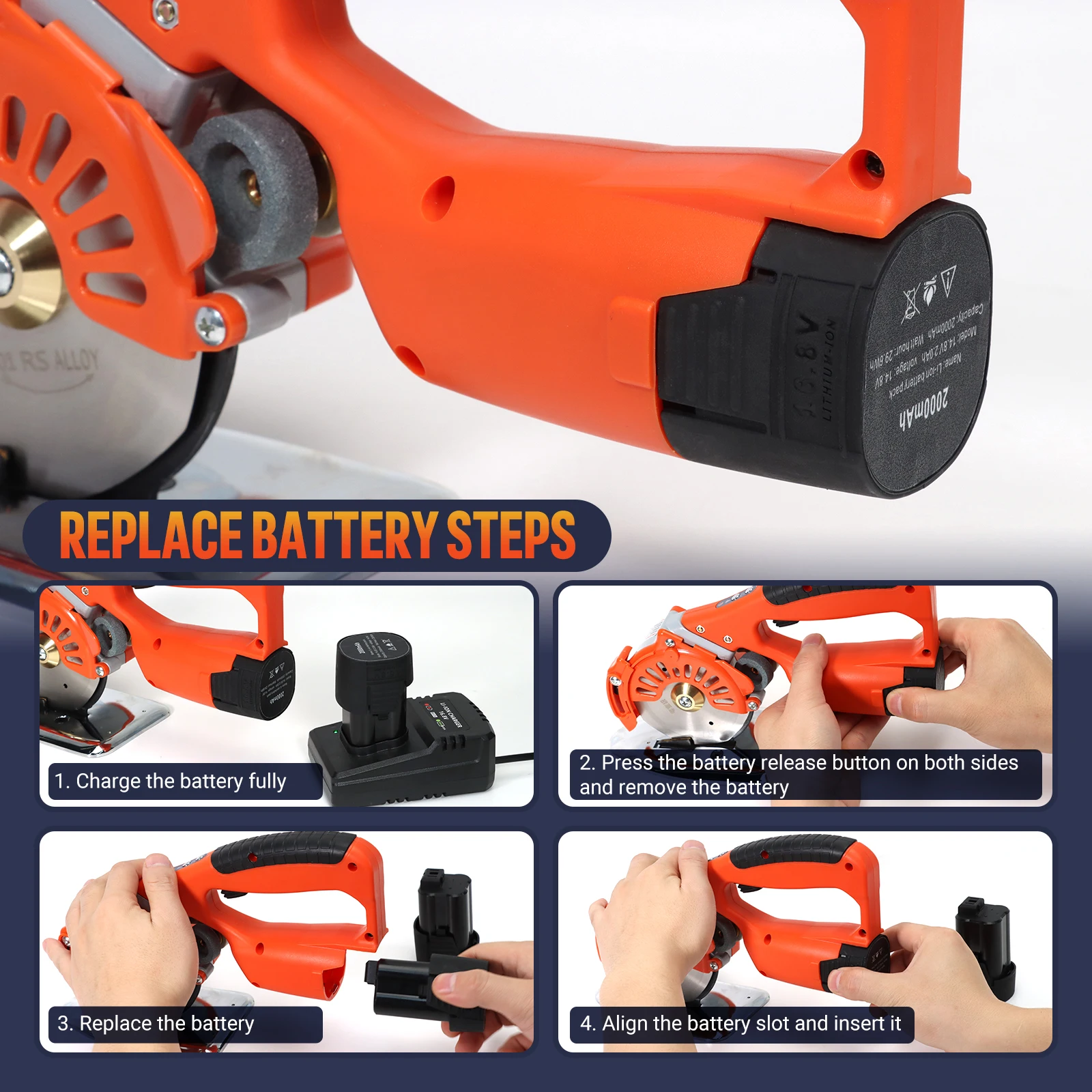 Lithium Battery Electric Easy Operated Cordless Rechargeable Leather Wallpaper Carpet Fabric Electric Scissors