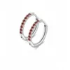 Silver Red CZ